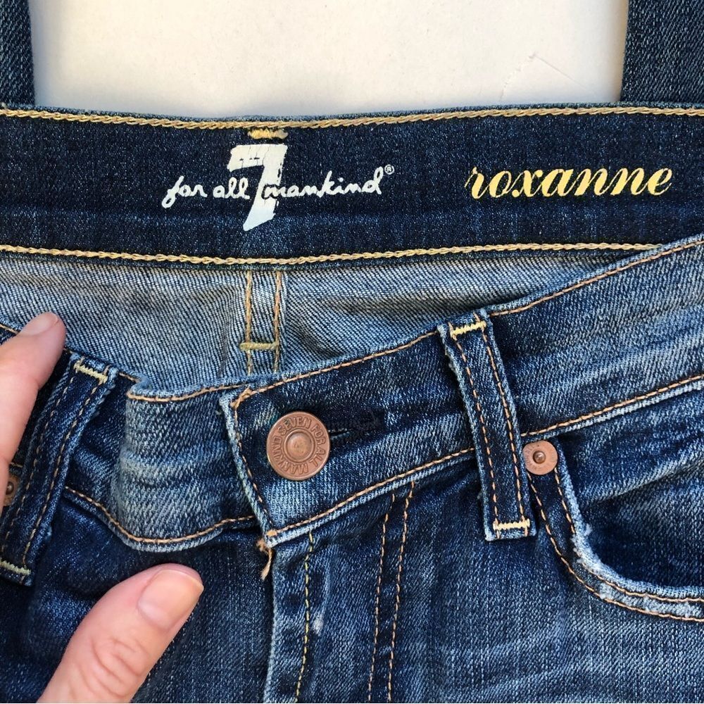 7 for All Mankind Roxanne Distressed Jeans Size 24 - Picture 11 of 14